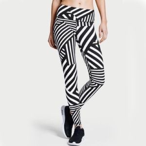Victoria's Secret Black and White Striped Track Pants